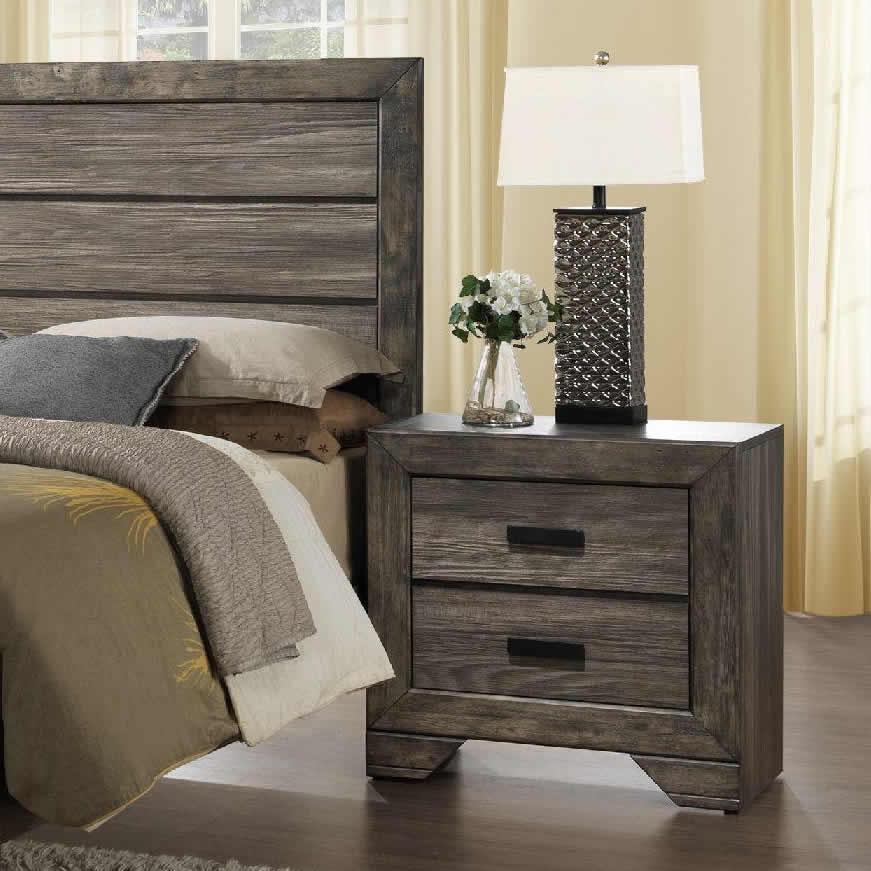 Elements International Nathan 2 - Drawer Nightstand NH100NS - American Furniture of Slidell