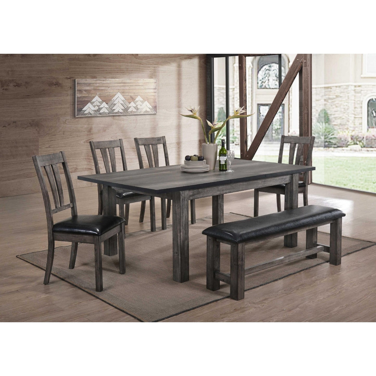 Elements International Nathan Bench DNH100BN - American Furniture of Slidell