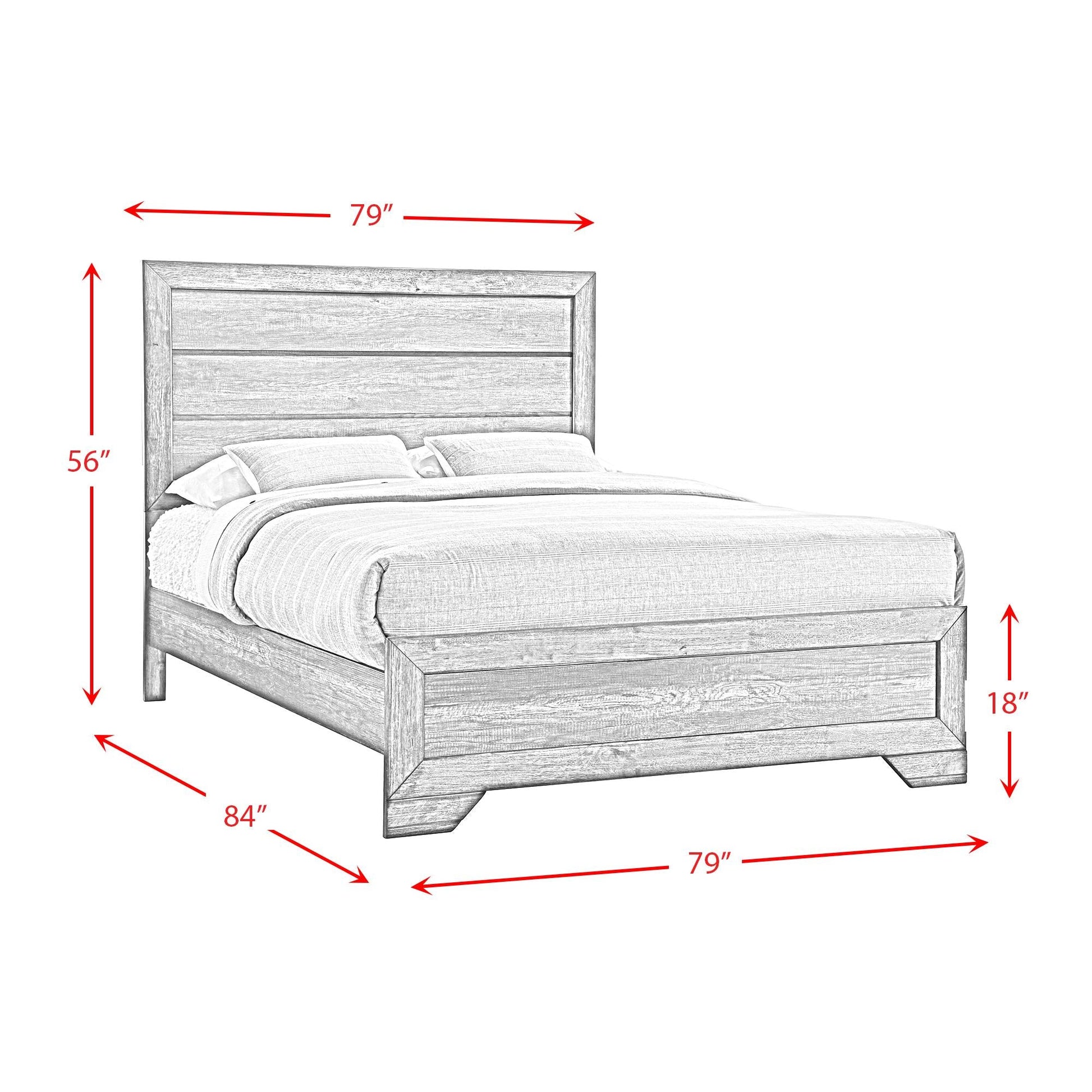 Elements International Nathan NH100KB King Bed - American Furniture of Slidell