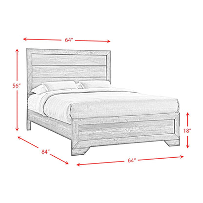 Elements International Nathan NH100QB Queen Bed - American Furniture of Slidell