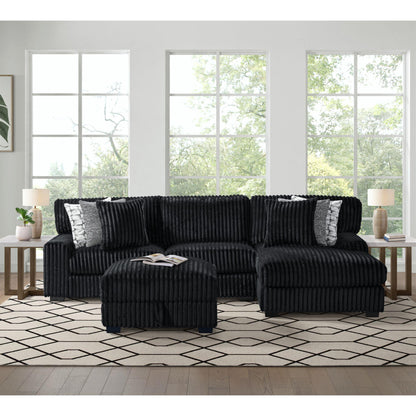 Elements International Nightfall U - 16570 - 10473 - 000 Storage Ottoman - American Furniture of Slidell