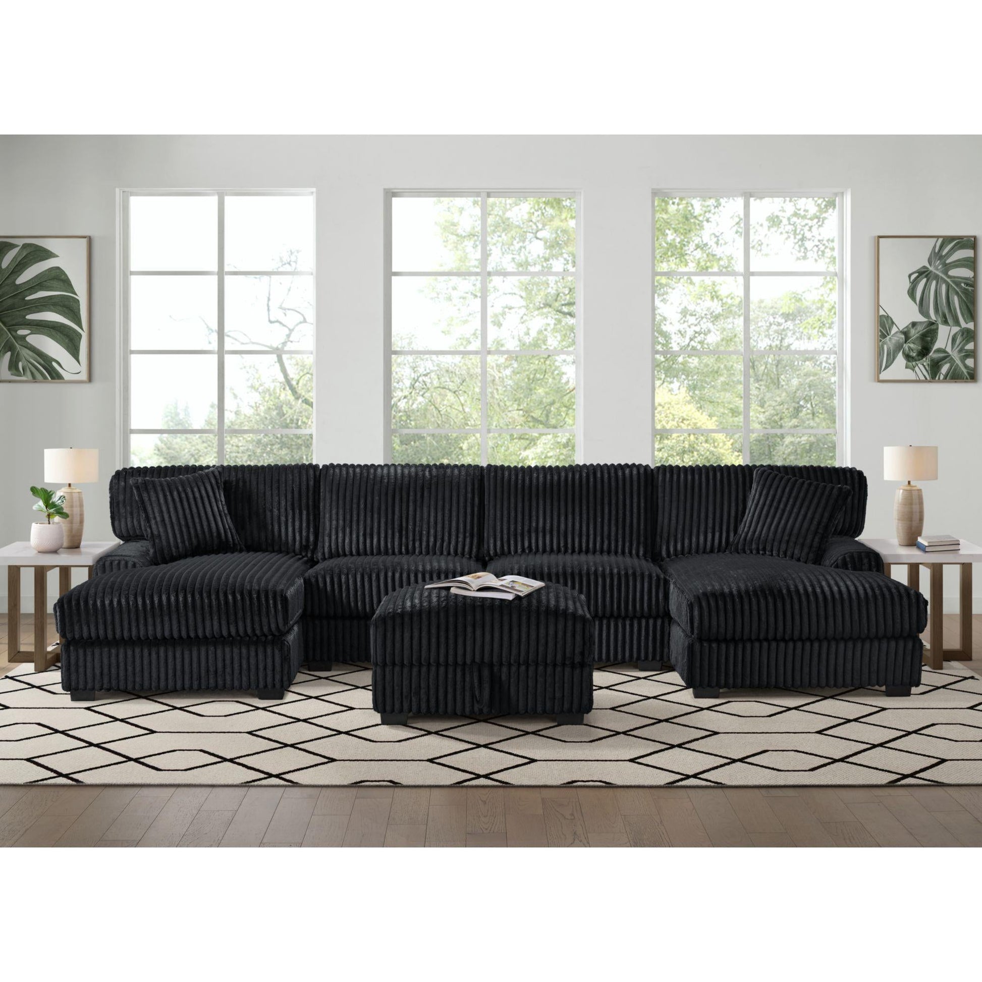 Elements International Nightfall U - 16570 - 10473 - 000 Storage Ottoman - American Furniture of Slidell