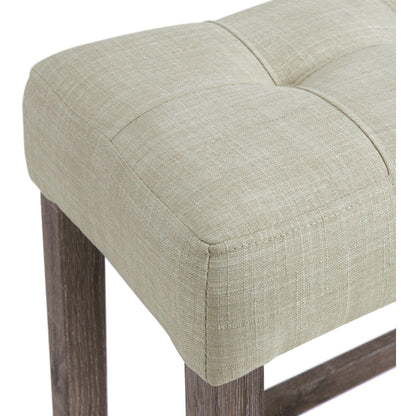Elements International Oak Lawn Grey Bar Table Single Pack (Table + 3 Tan Fabric Stools) - American Furniture of Slidell