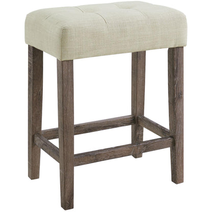 Elements International Oak Lawn Grey Bar Table Single Pack (Table + 3 Tan Fabric Stools) - American Furniture of Slidell