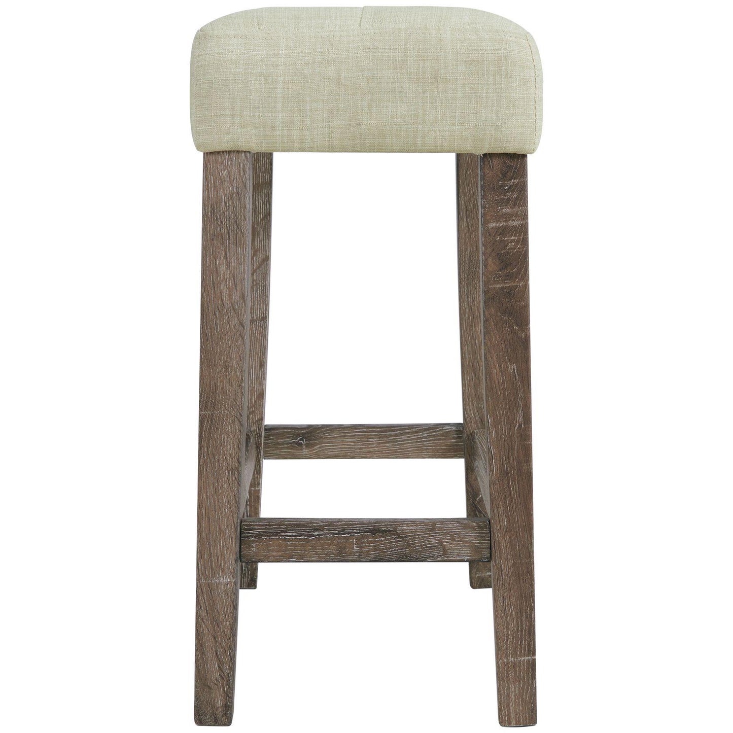 Elements International Oak Lawn Grey Bar Table Single Pack (Table + 3 Tan Fabric Stools) - American Furniture of Slidell