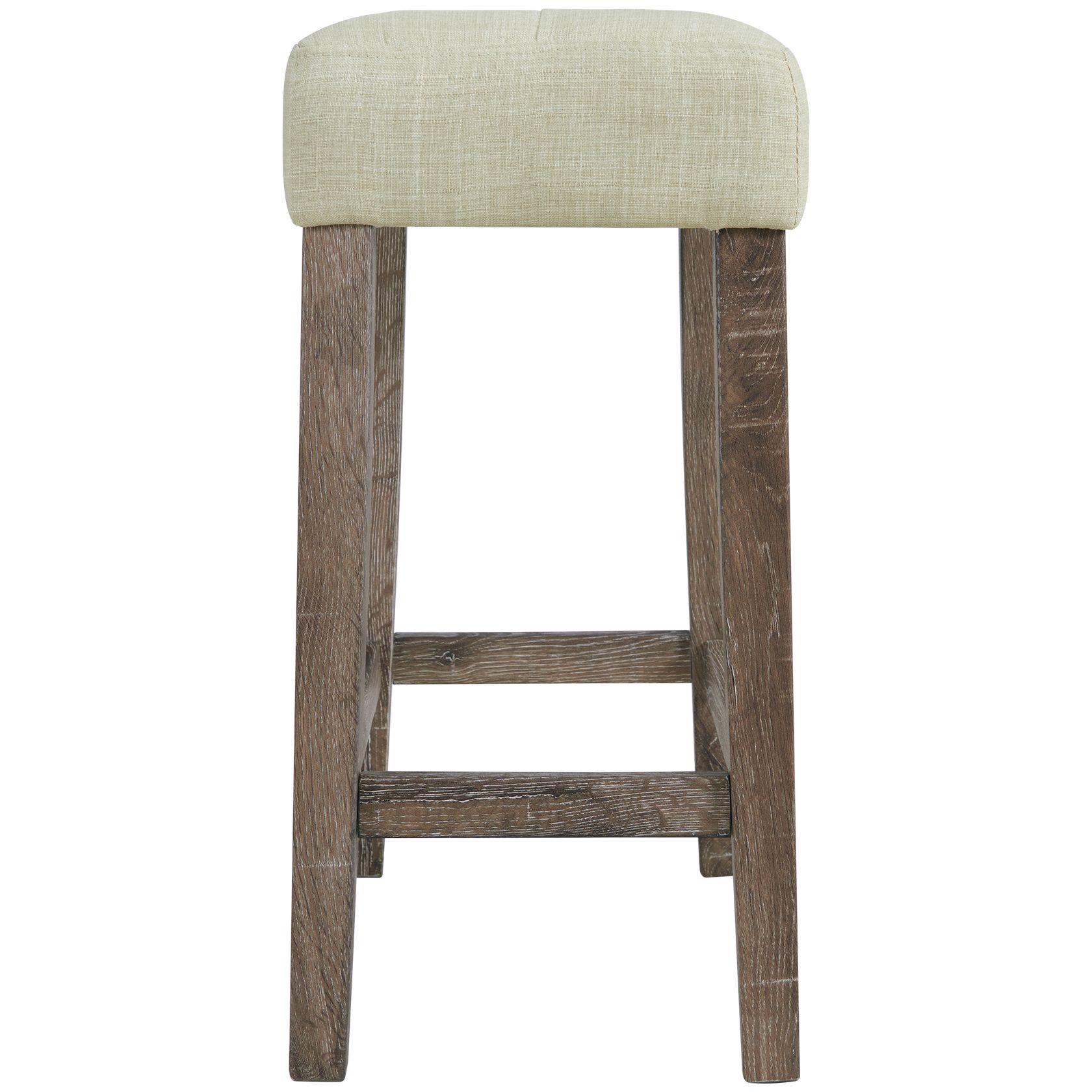 Elements International Oak Lawn Grey Bar Table Single Pack (Table + 3 Tan Fabric Stools) - American Furniture of Slidell