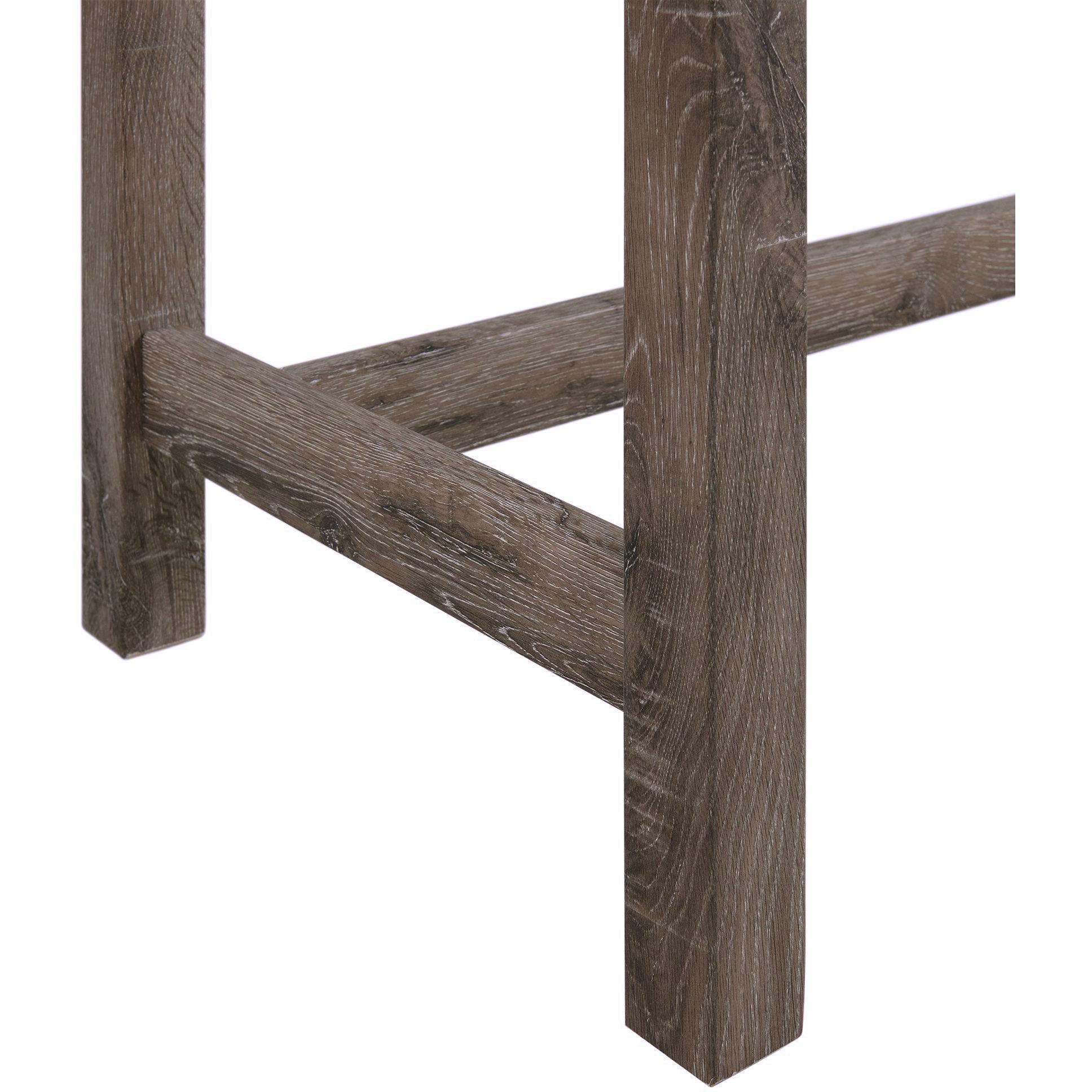 Elements International Oak Lawn Grey Bar Table Single Pack (Table + 3 Tan Fabric Stools) - American Furniture of Slidell