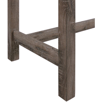 Elements International Oak Lawn Grey Bar Table Single Pack (Table + 3 Tan Fabric Stools) - American Furniture of Slidell