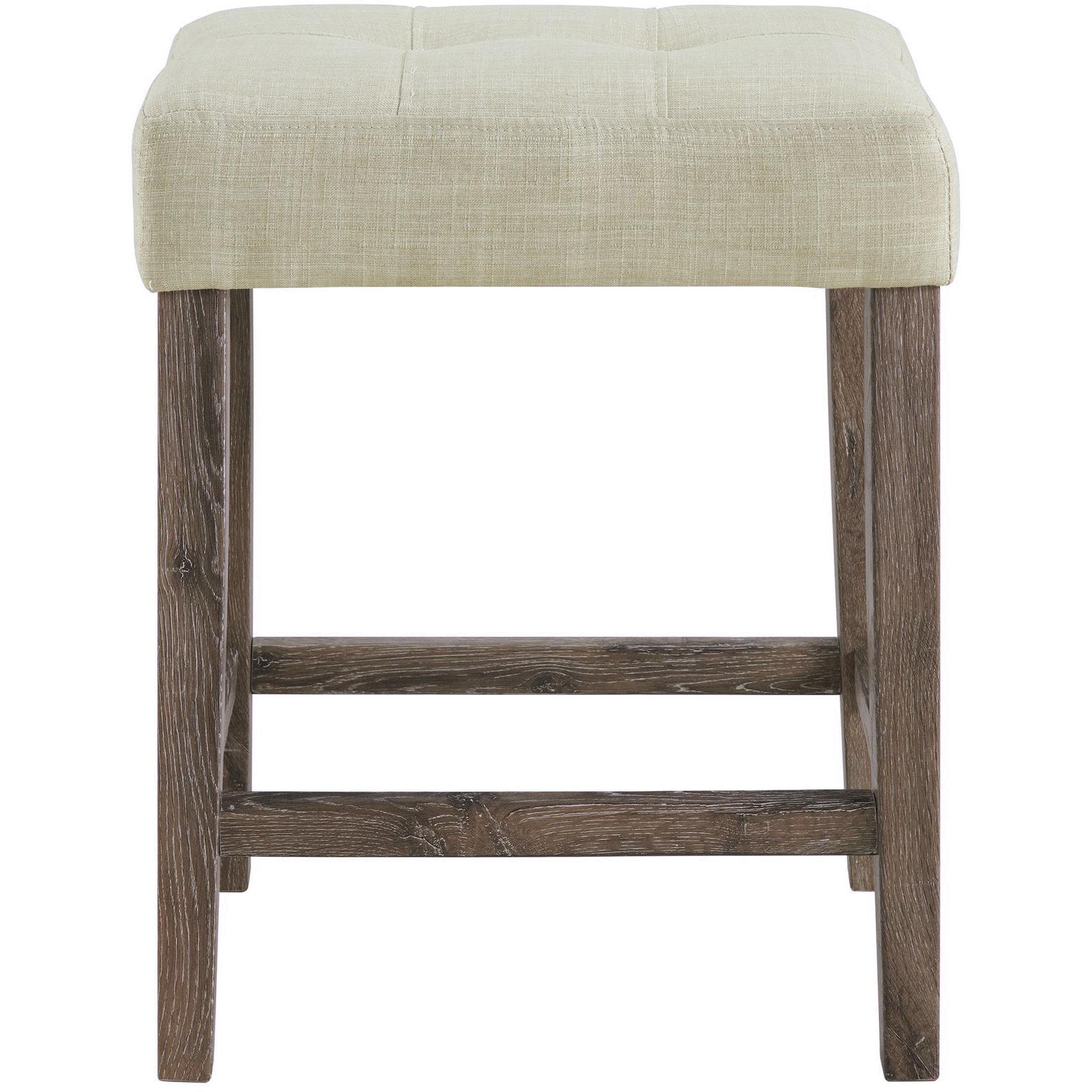 Elements International Oak Lawn Grey Bar Table Single Pack (Table + 3 Tan Fabric Stools) - American Furniture of Slidell