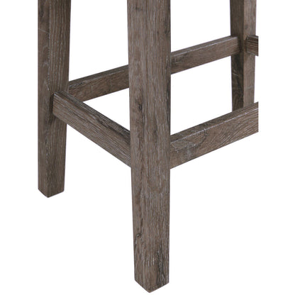 Elements International Oak Lawn Grey Bar Table Single Pack (Table + 3 Tan Fabric Stools) - American Furniture of Slidell