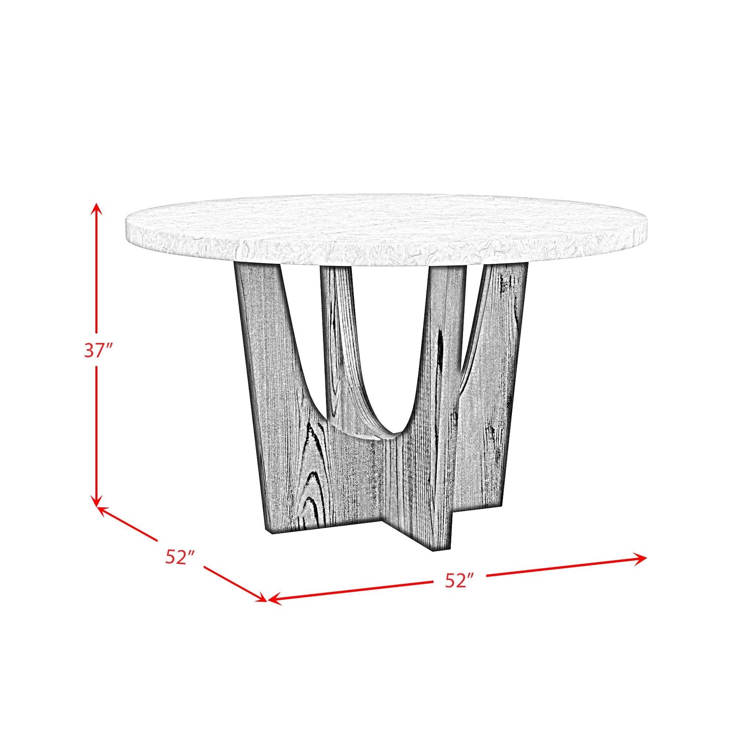 Elements International Oregon D - 17380 - 8 - CT2 Round Counter Table - American Furniture of Slidell