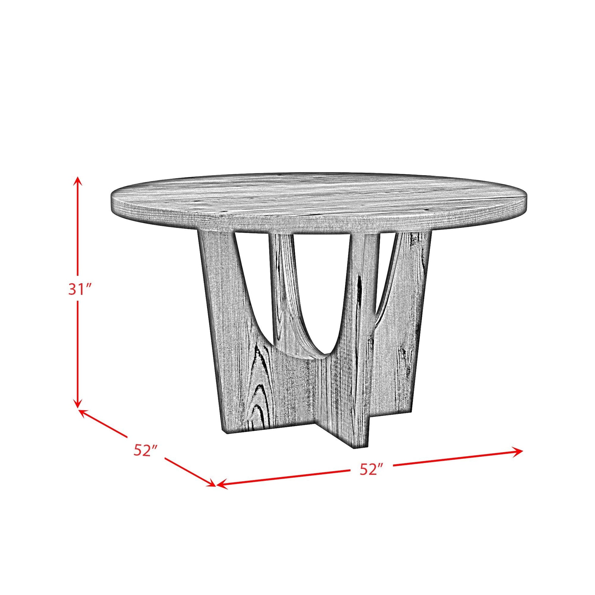 Elements International Oregon D - 17380 - 8 - DT1 Round Dining Table - American Furniture of Slidell