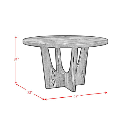 Elements International Oregon D - 17380 - 8 - DT1 Round Dining Table - American Furniture of Slidell