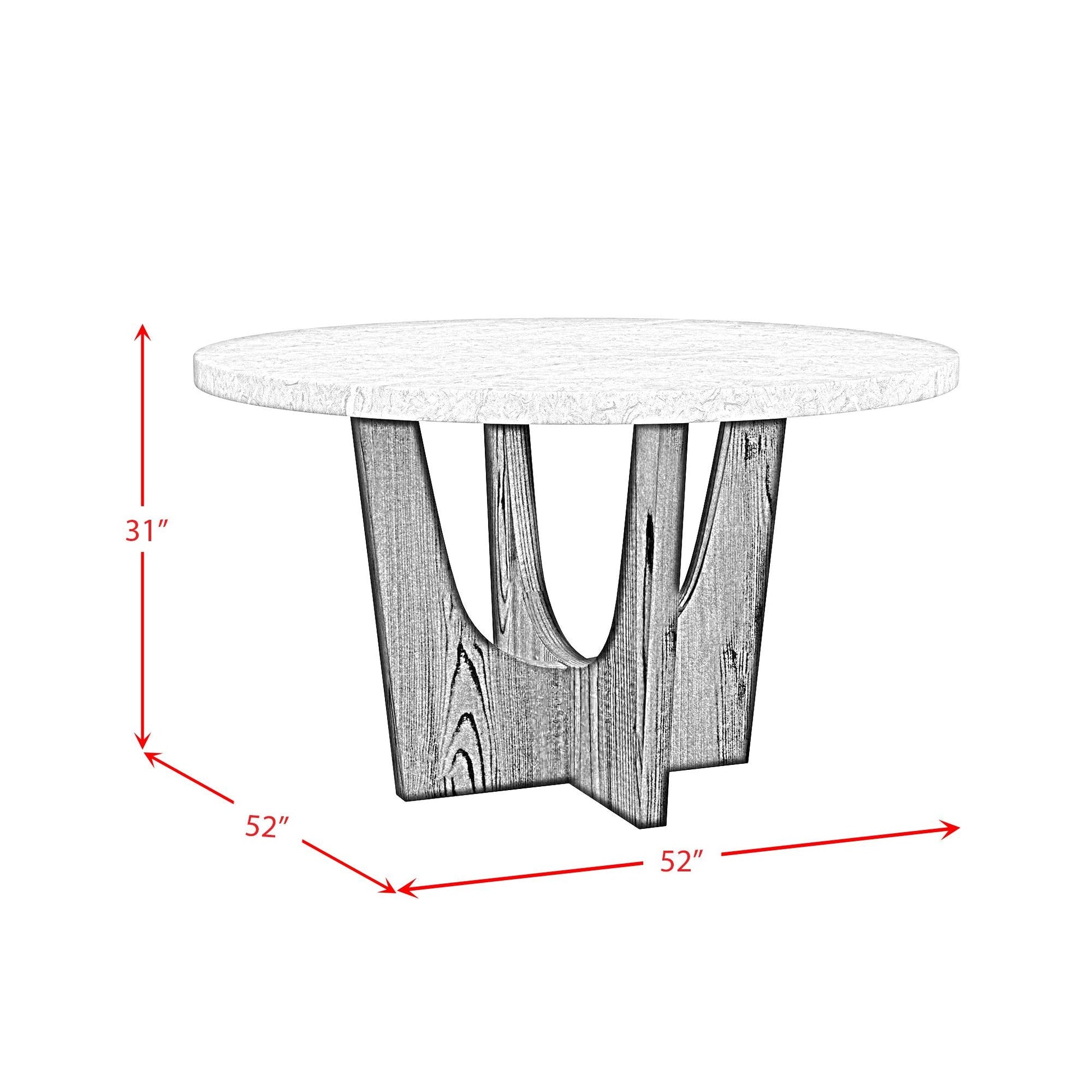 Elements International Oregon D - 17380 - 8 - DT2 Round Dining Table - American Furniture of Slidell