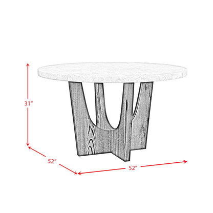 Elements International Oregon D - 17380 - 8 - DT2 Round Dining Table - American Furniture of Slidell