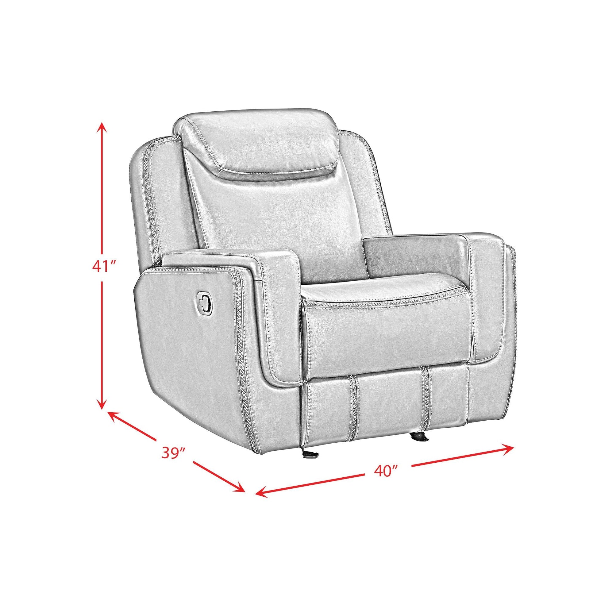 Elements International Panther U - 11580 - 10740 - 107 Glider Motion Recliner - American Furniture of Slidell