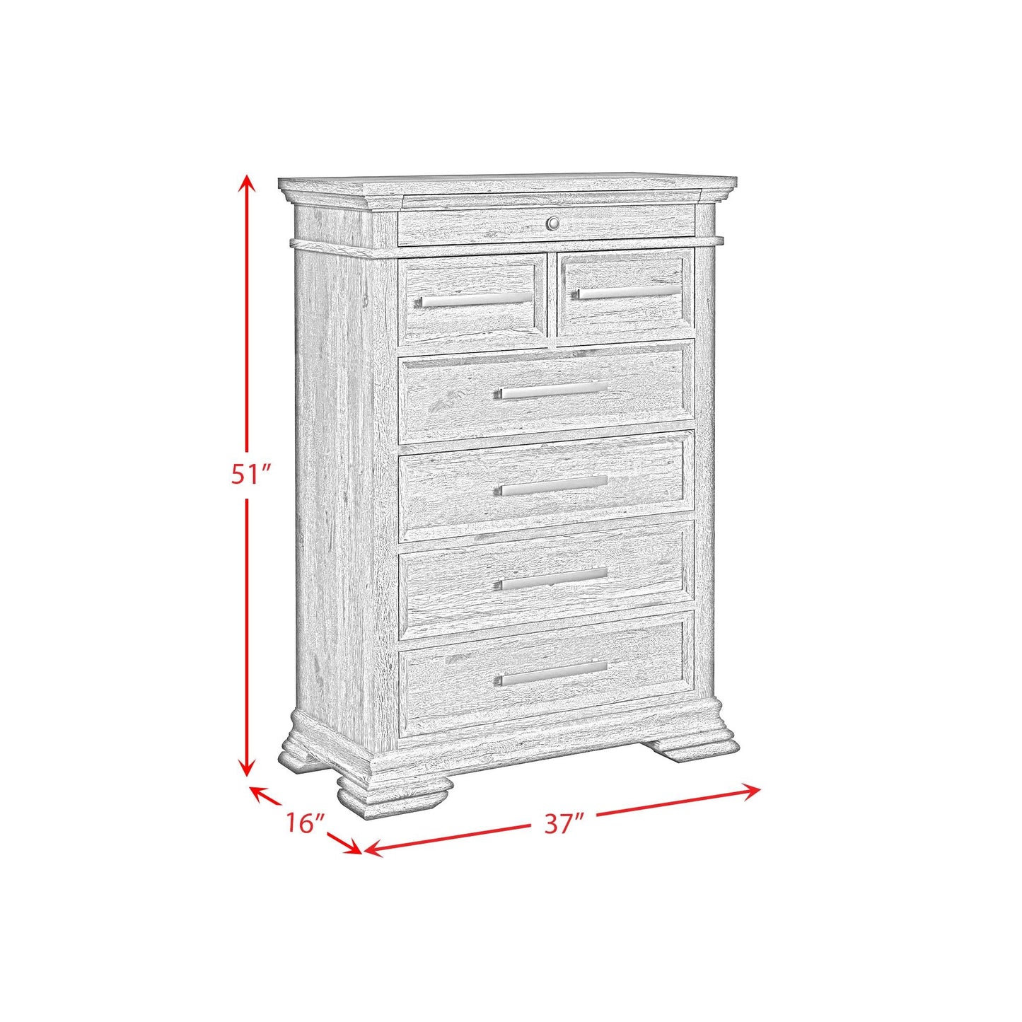 Elements International Park Ridge B - 13130 - 8 - CH 6 - Drawer Chest - American Furniture of Slidell