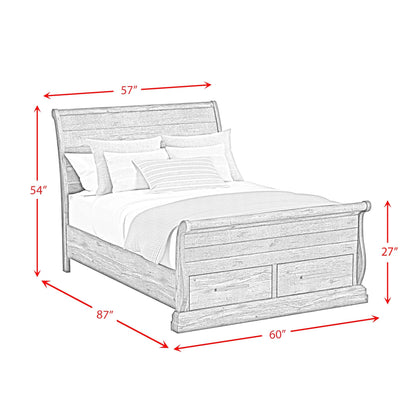 Elements International Park Ridge B - 13130 - 8 - FSLB Full Sleigh Storage Bed - American Furniture of Slidell