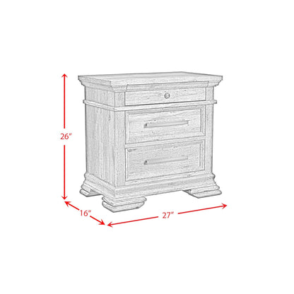 Elements International Park Ridge B - 13130 - 8 - NS 3 - Drawer Nightstand - American Furniture of Slidell