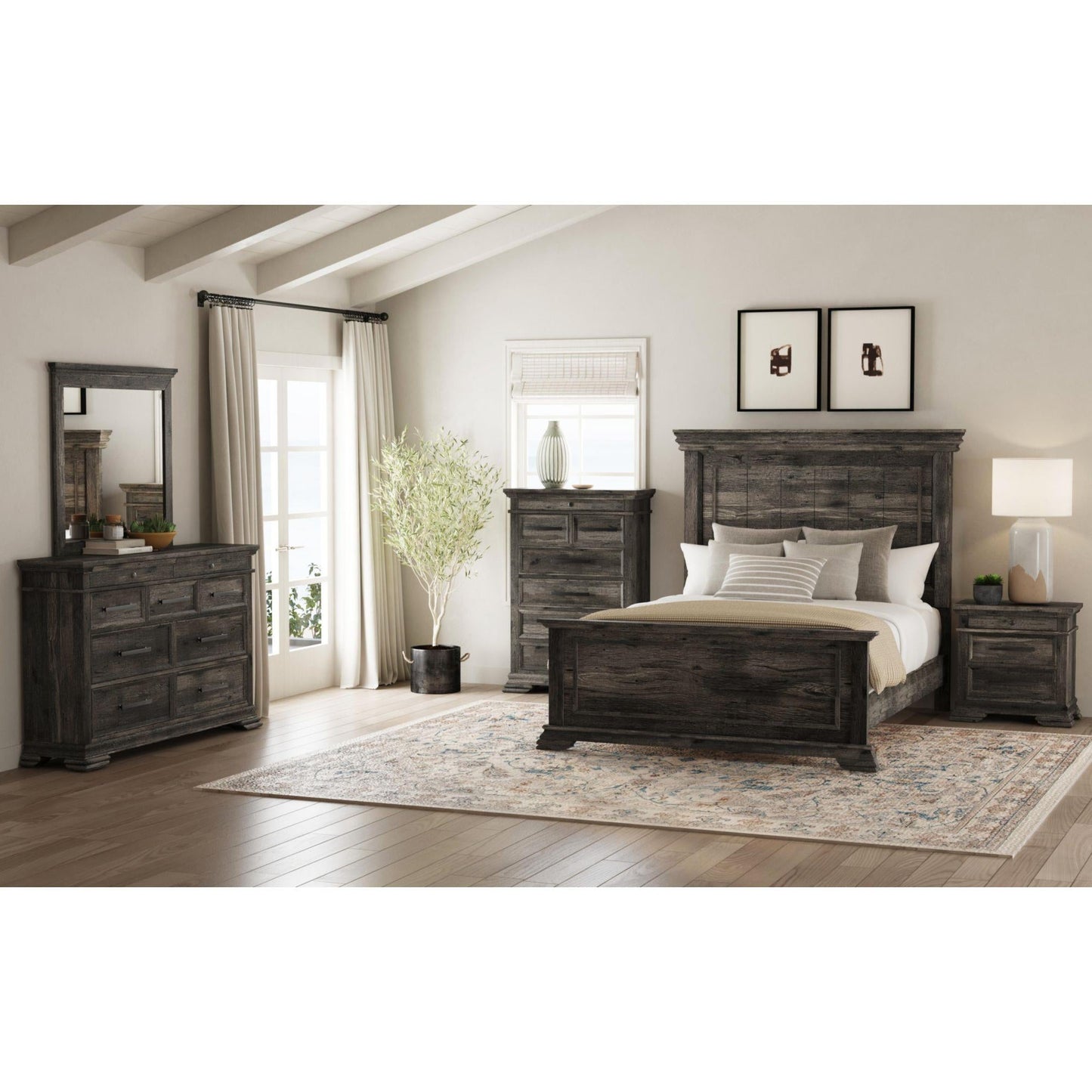 Elements International Park Ridge B - 13130 - 8 - QB Queen Panel Bed - American Furniture of Slidell