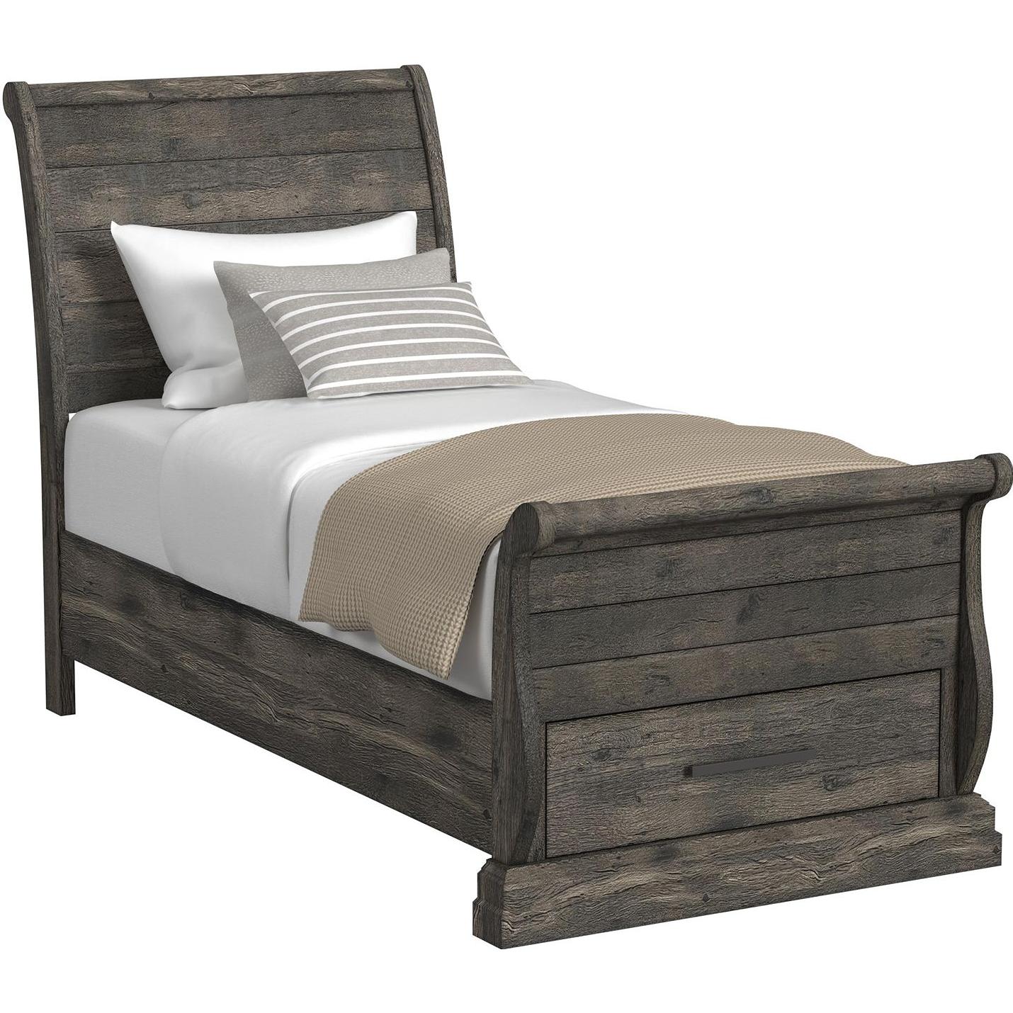 Elements International Park Ridge B - 13130 - 8 - TSLB Twin Sleigh Storage Bed - American Furniture of Slidell