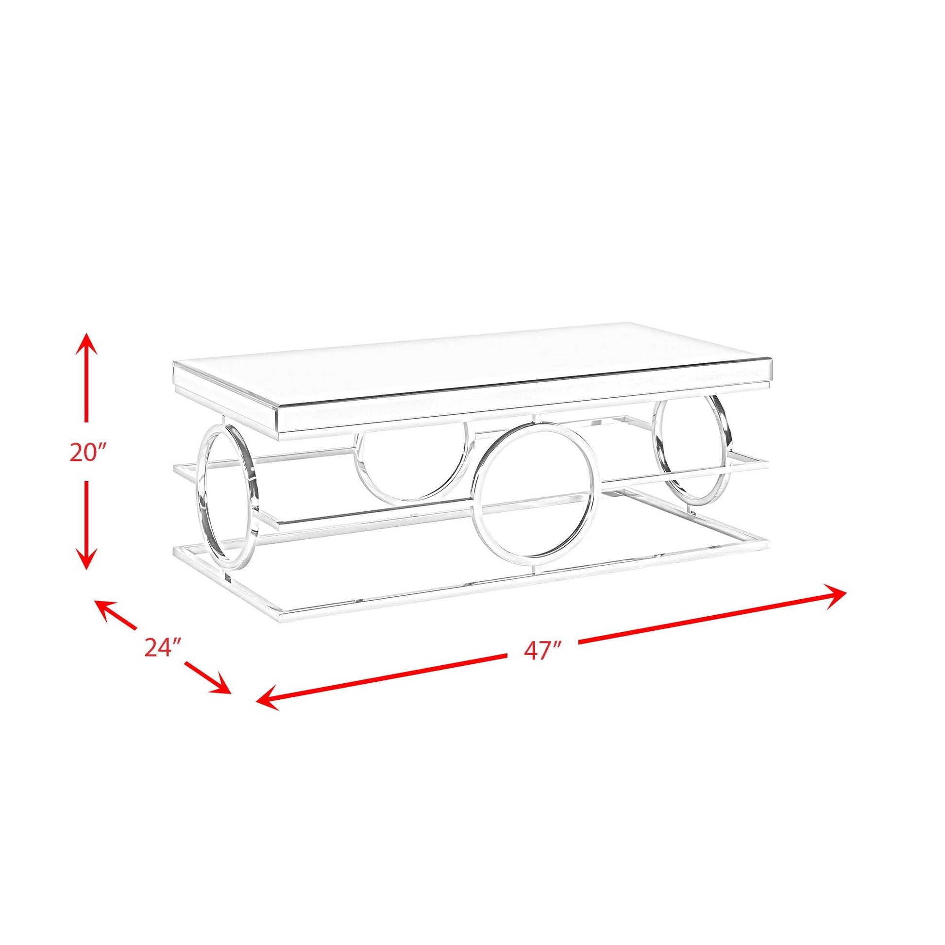 Elements International Pearl CTPL100CT Coffee Table - American Furniture of Slidell