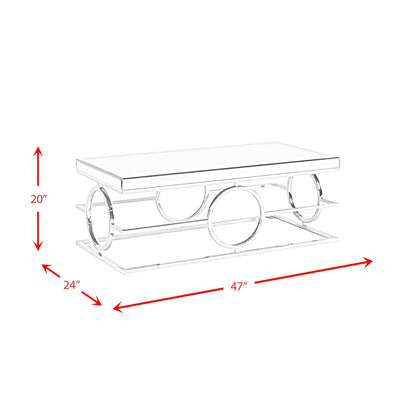 Elements International Pearl CTPL100CT Coffee Table - American Furniture of Slidell