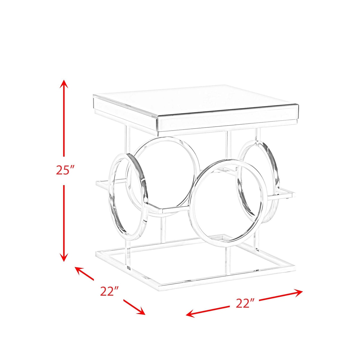 Elements International Pearl CTPL100ET End Table - American Furniture of Slidell