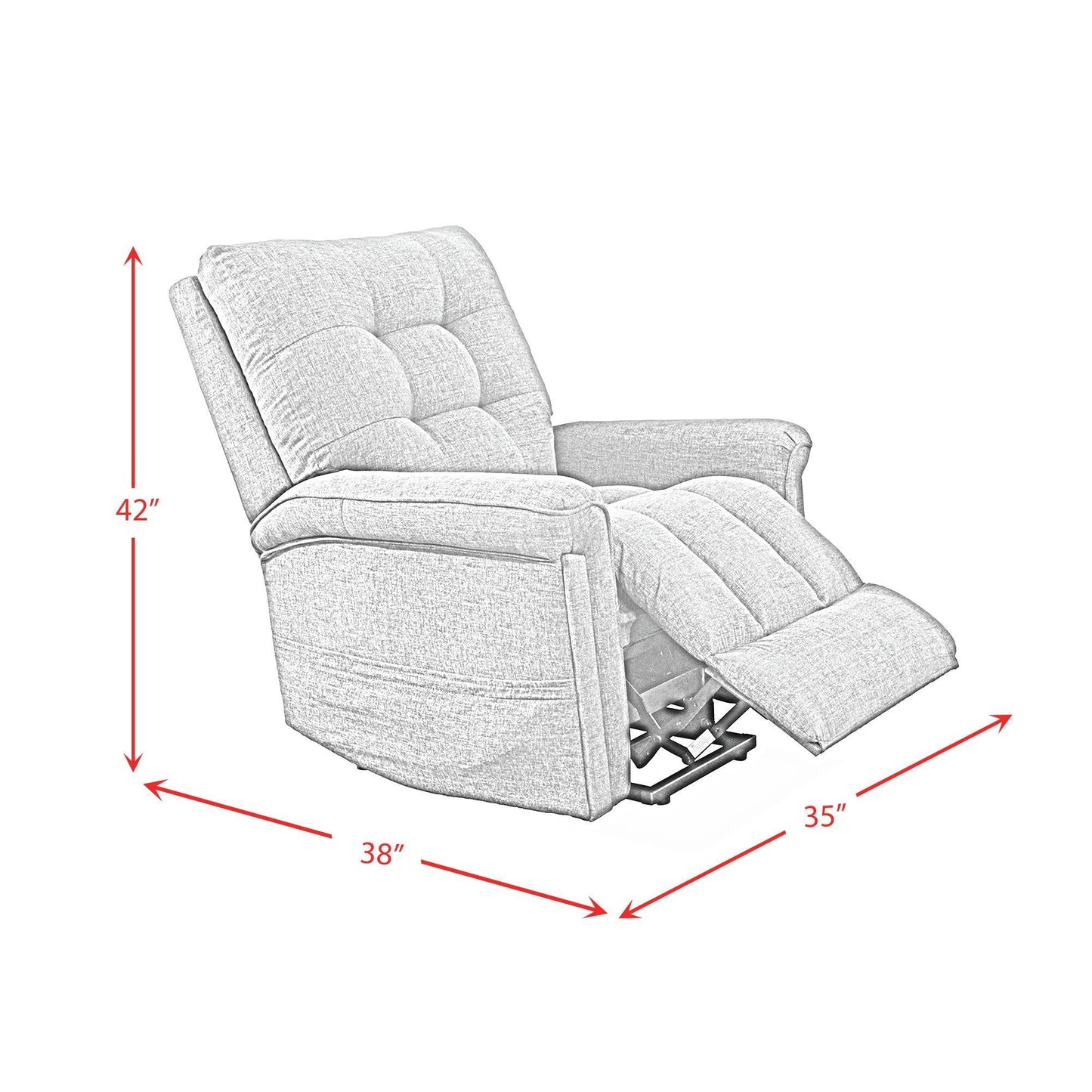Elements International Pecos U - 4610 - 8490 - 108 Power Motion Lift Chair - American Furniture of Slidell