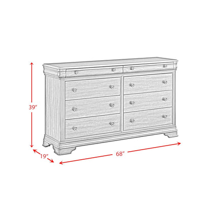 Elements International Phillipe B - 5210 - 5 - DR 8 - Drawer Dresser - American Furniture of Slidell
