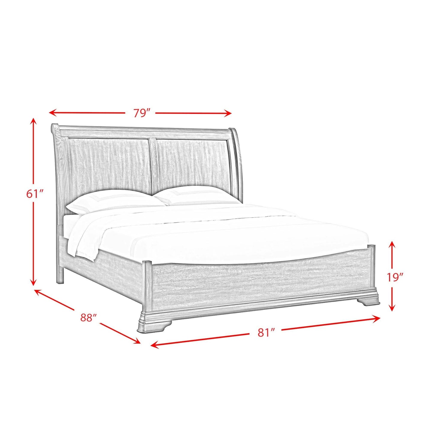 Elements International Phillipe B - 5210 - 5 - KB King Bed - American Furniture of Slidell