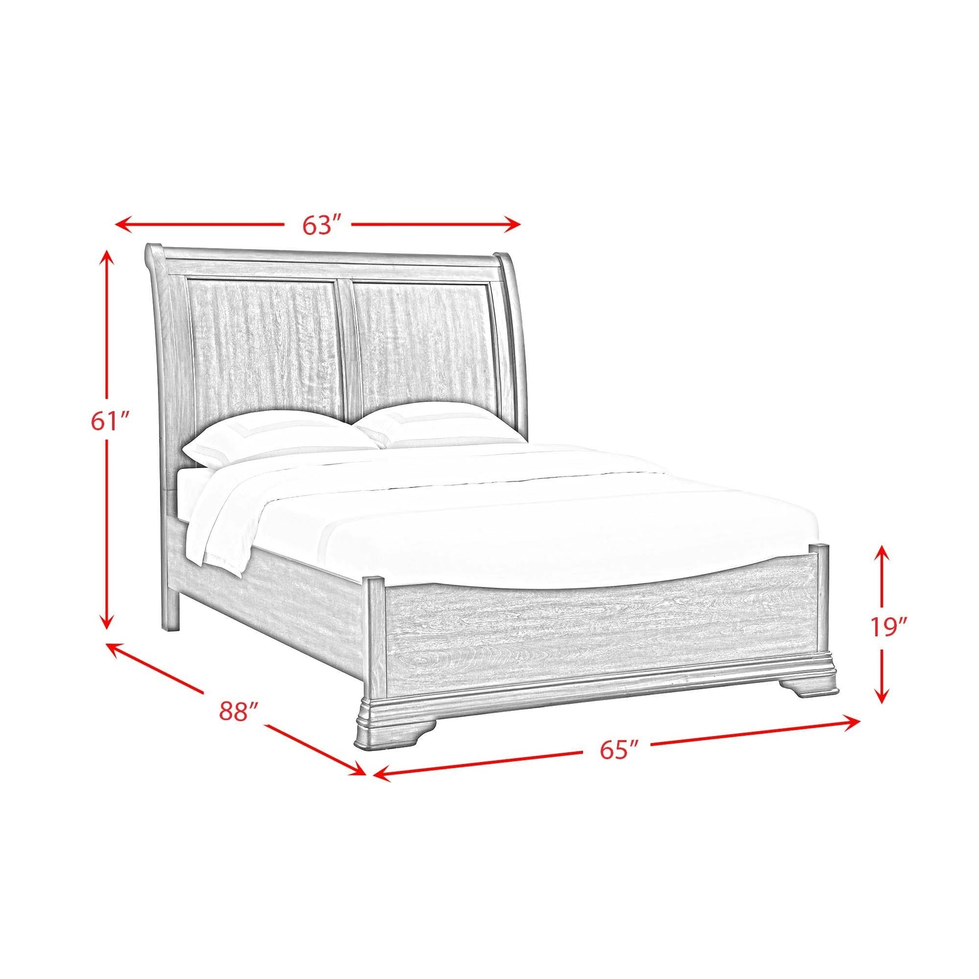 Elements International Phillipe B - 5210 - 5 - QB Queen Bed - American Furniture of Slidell