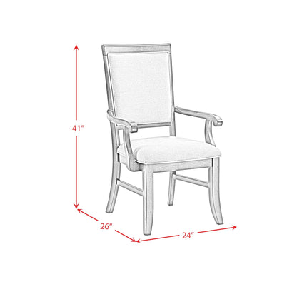 Elements International Phillipe D - 5210 - 5 - AC Dining Arm Chair - American Furniture of Slidell