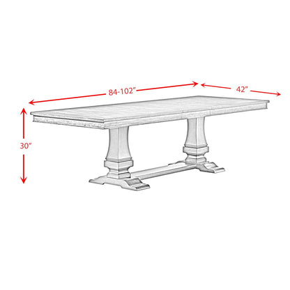 Elements International Phillipe D - 5210 - 5 - DT Dining Table - American Furniture of Slidell