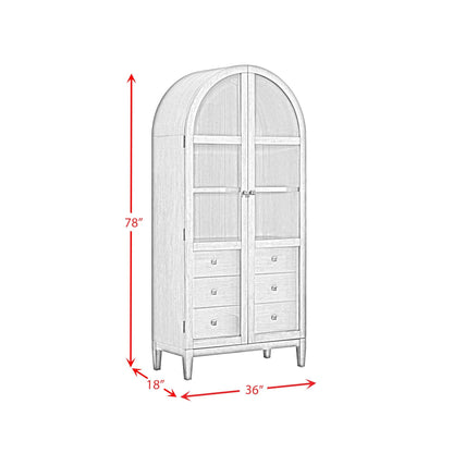 Elements International Portico H - 15970 - 6 - BC2 Display Cabinet - American Furniture of Slidell