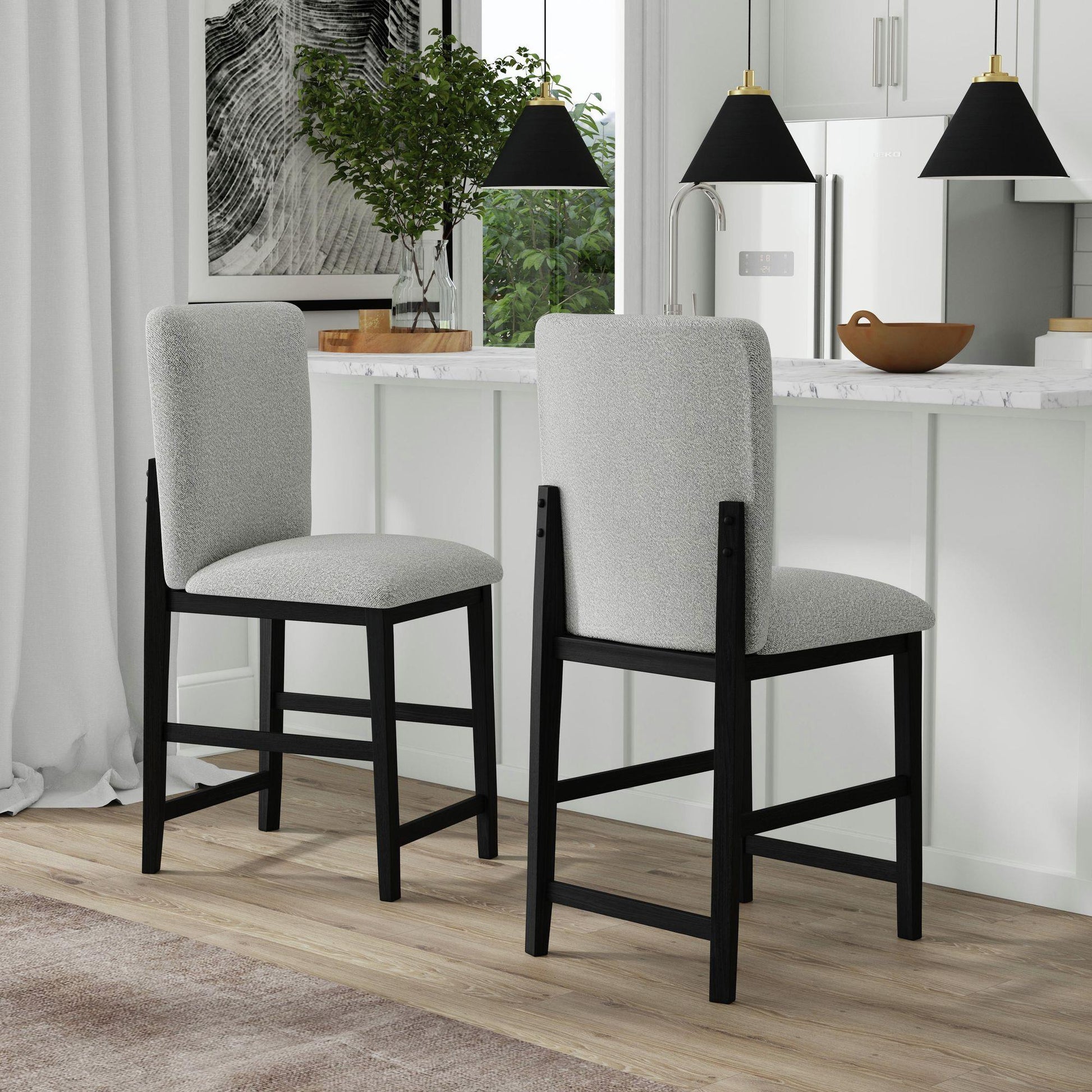 Elements International Portland D - 1710 - 8 - BST1 Square Back Barstool - American Furniture of Slidell