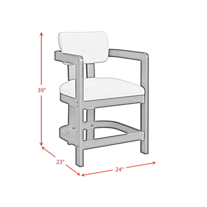 Elements International Portland D - 1710 - 8 - CST3 Arm Counter Stool - American Furniture of Slidell