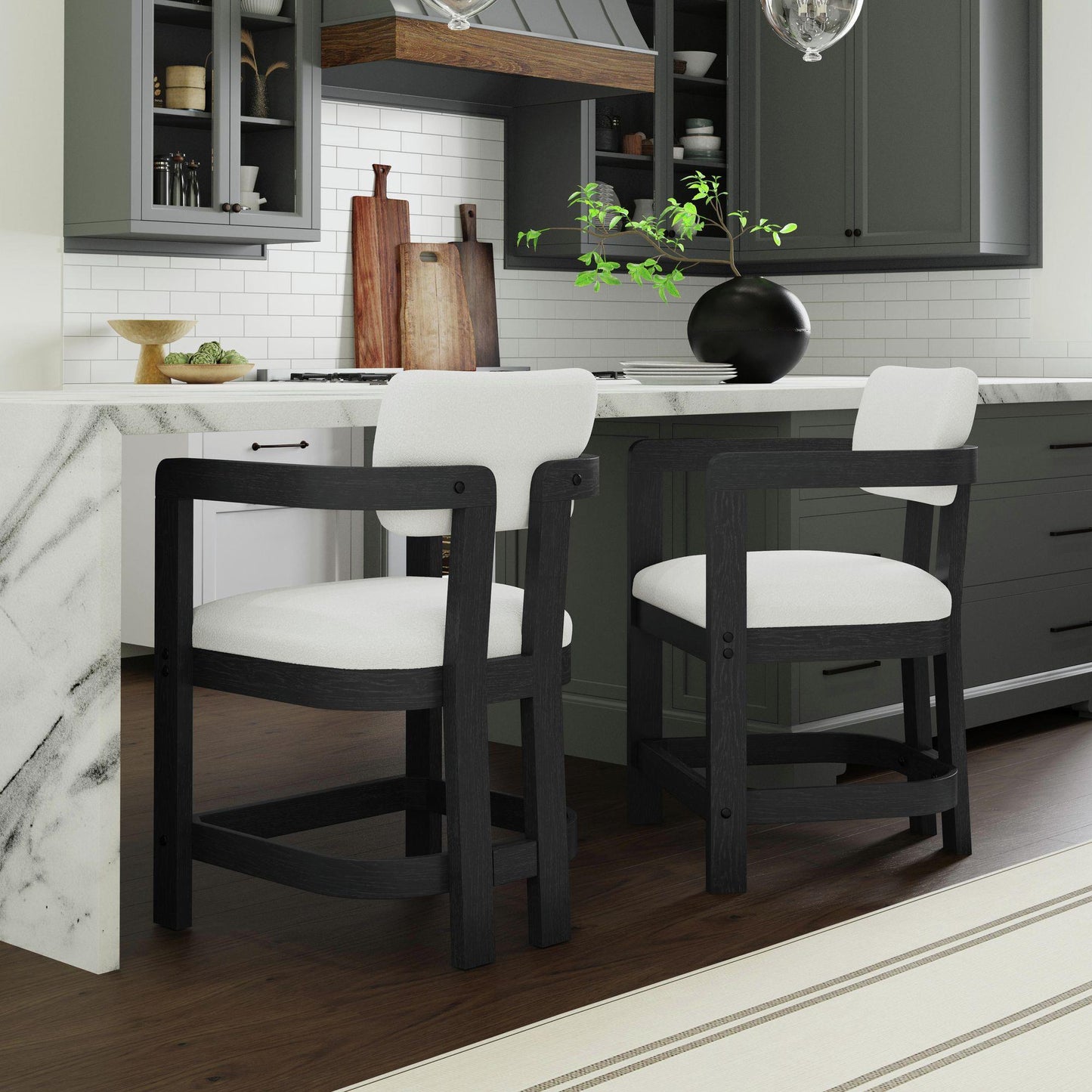 Elements International Portland D - 1710 - 8 - CST3 Arm Counter Stool - American Furniture of Slidell