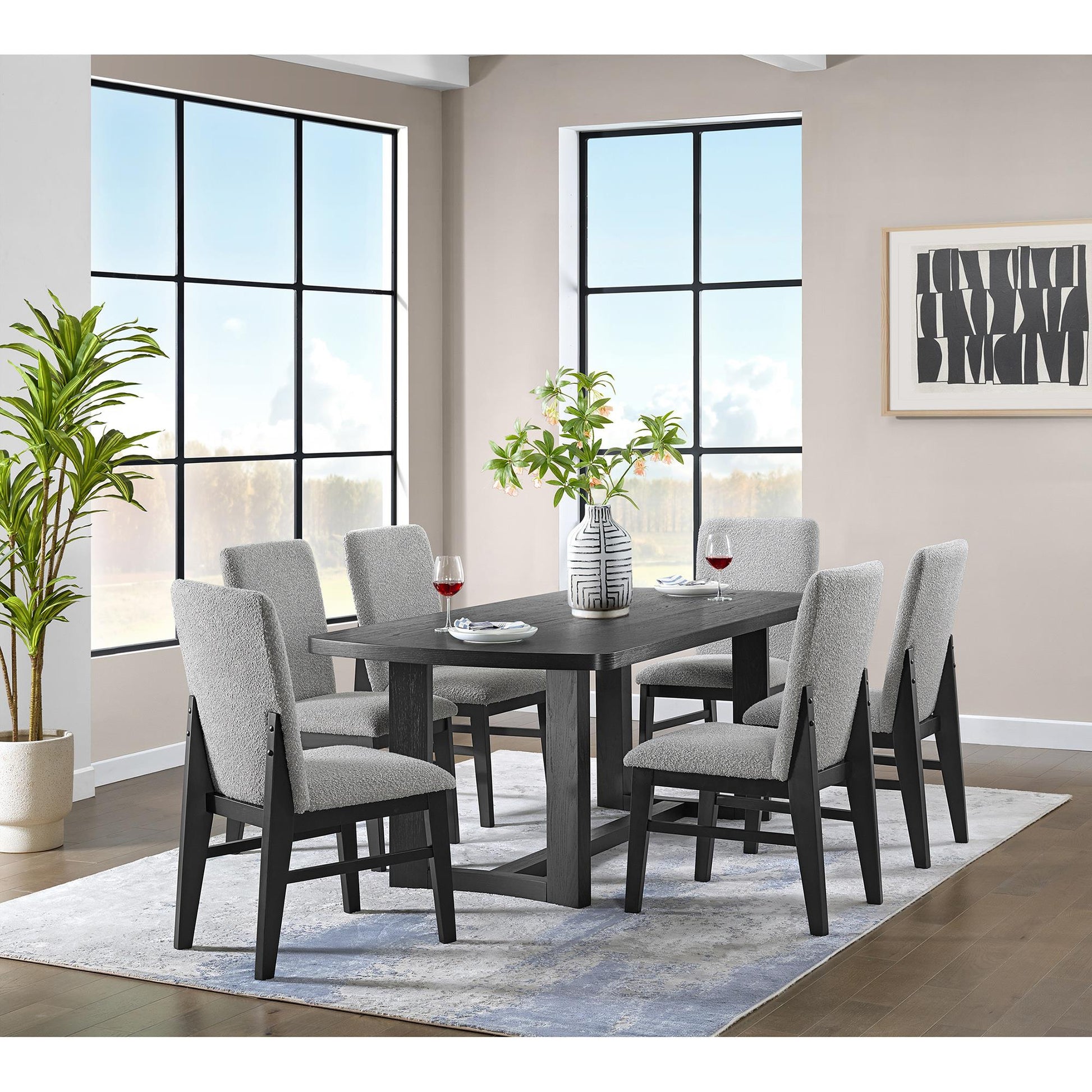 Elements International Portland D - 1710 - 8 - DT2 Rectangular Dining Table - American Furniture of Slidell