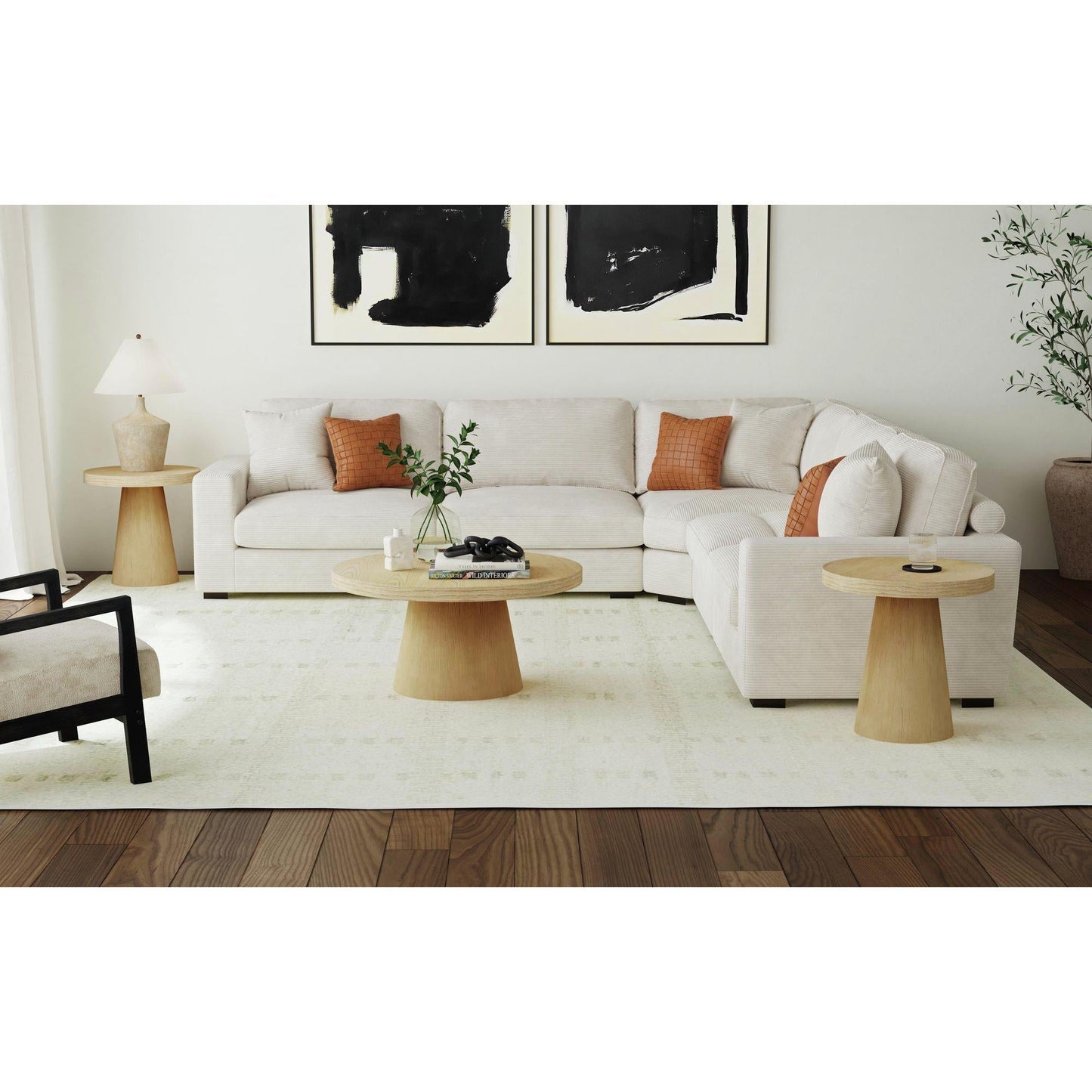 Elements International Portland T - 1710 - 5 - CT1 Round Coffee Table - American Furniture of Slidell