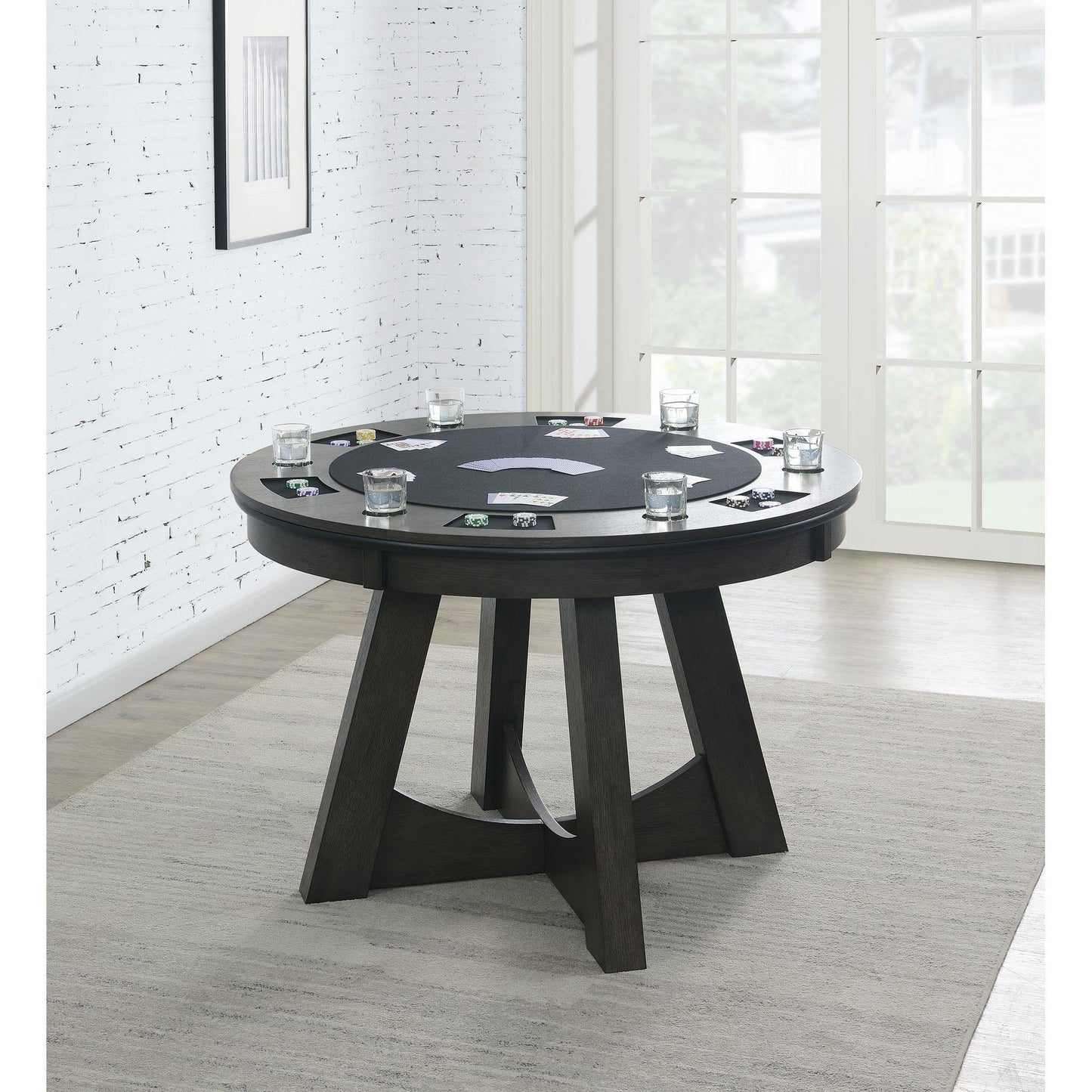 Elements International Prince GTPR100GT Round Game Table - American Furniture of Slidell