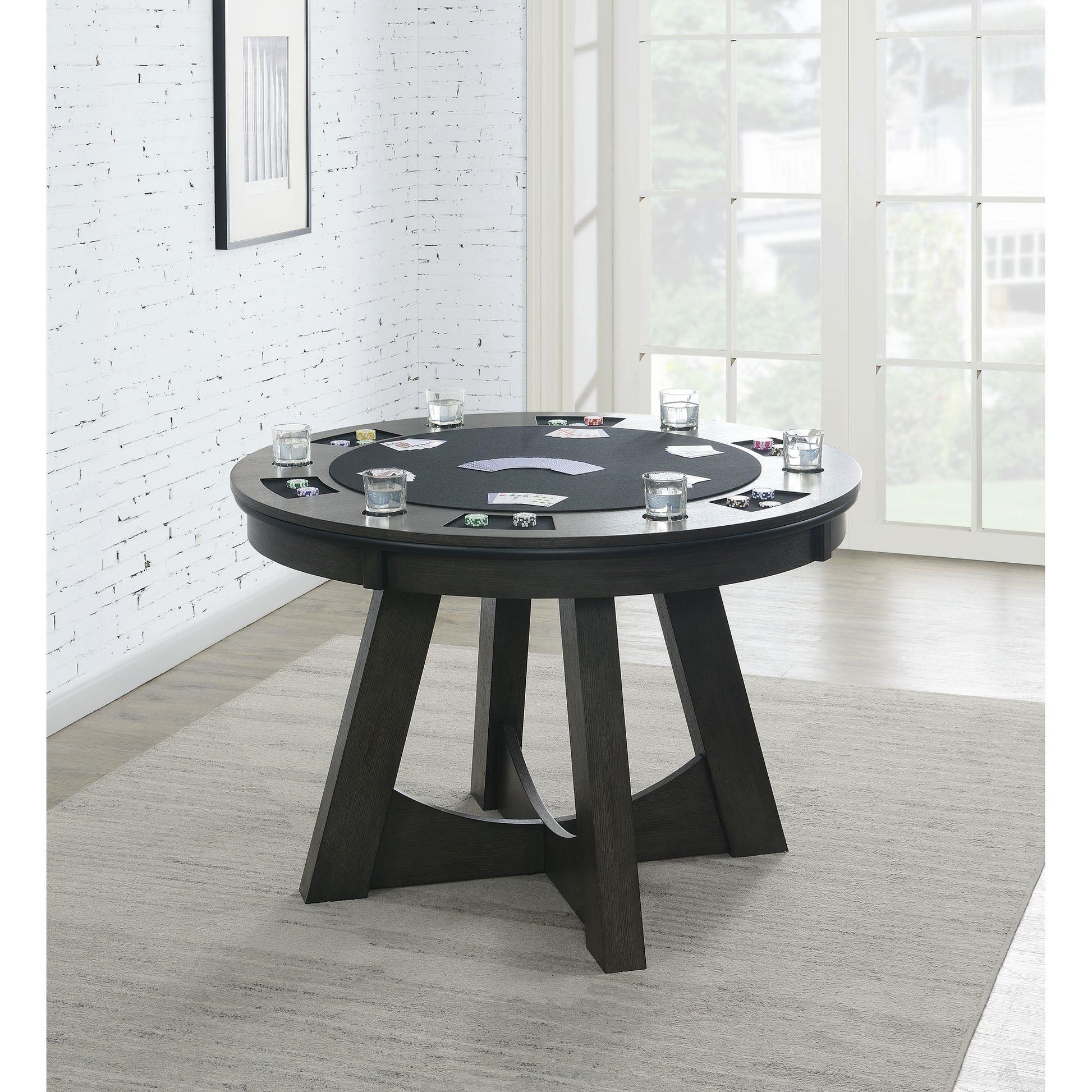 Elements International Prince GTPR100GT Round Game Table - American Furniture of Slidell