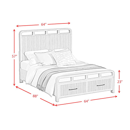 Elements International Ridgemont B - 14440 - 6 - QSB Queen Storage Bed - American Furniture of Slidell