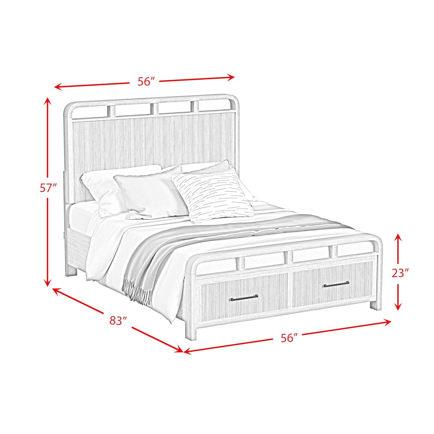 Elements International Ridgemont B - 14440 - 8W - FSB Full Storage Bed - American Furniture of Slidell