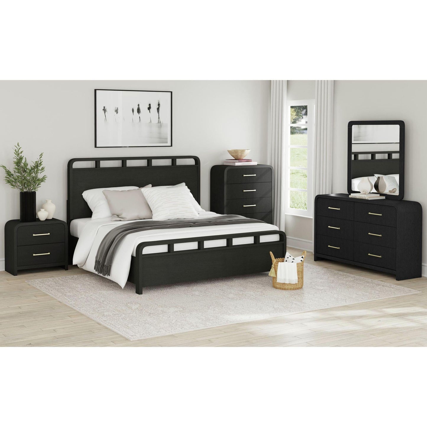 Elements International Ridgemont B - 14440 - 8W - QB Queen Panel Bed - American Furniture of Slidell
