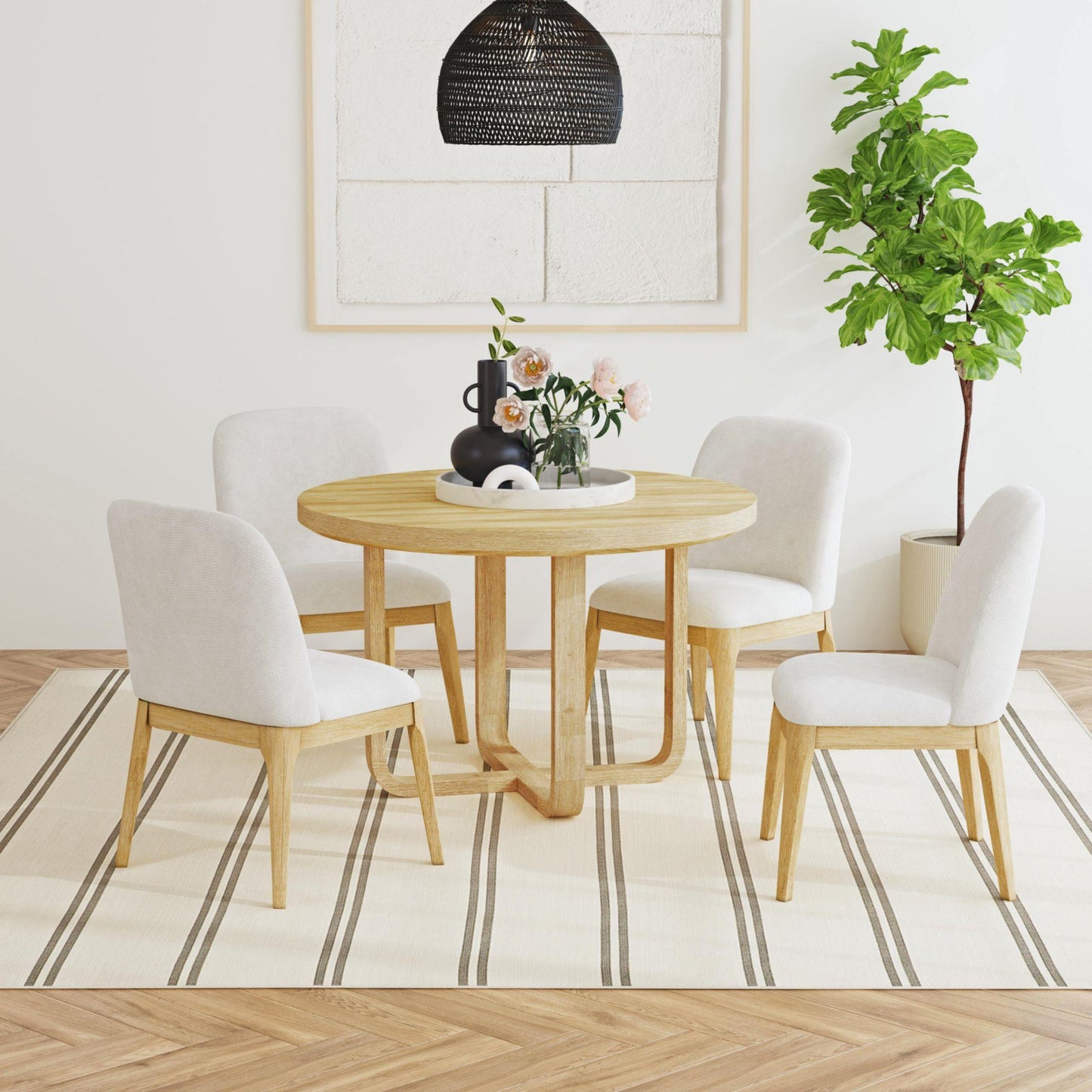 Elements International Ridgemont D - 14440 - 6 - RDT Round Dining Table - American Furniture of Slidell