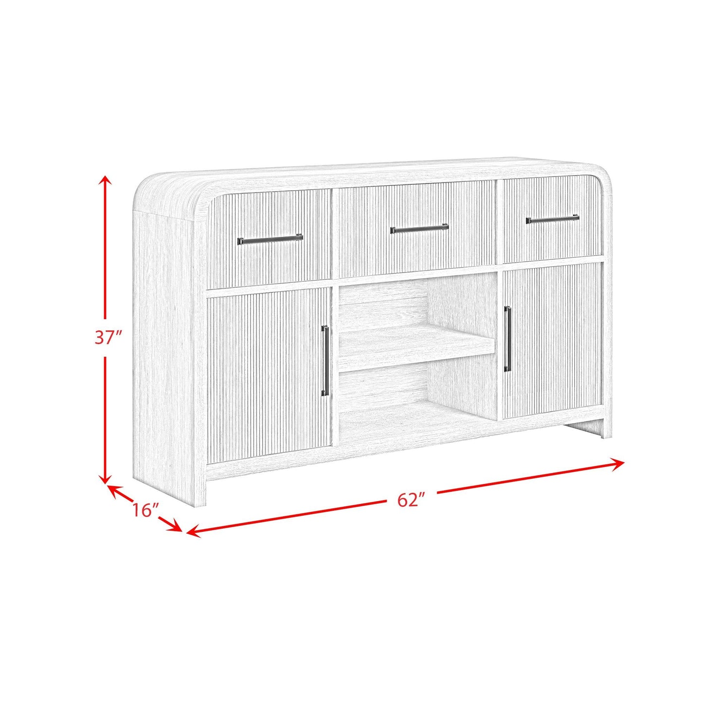 Elements International Ridgemont D - 14440 - 6 - SV Server - American Furniture of Slidell