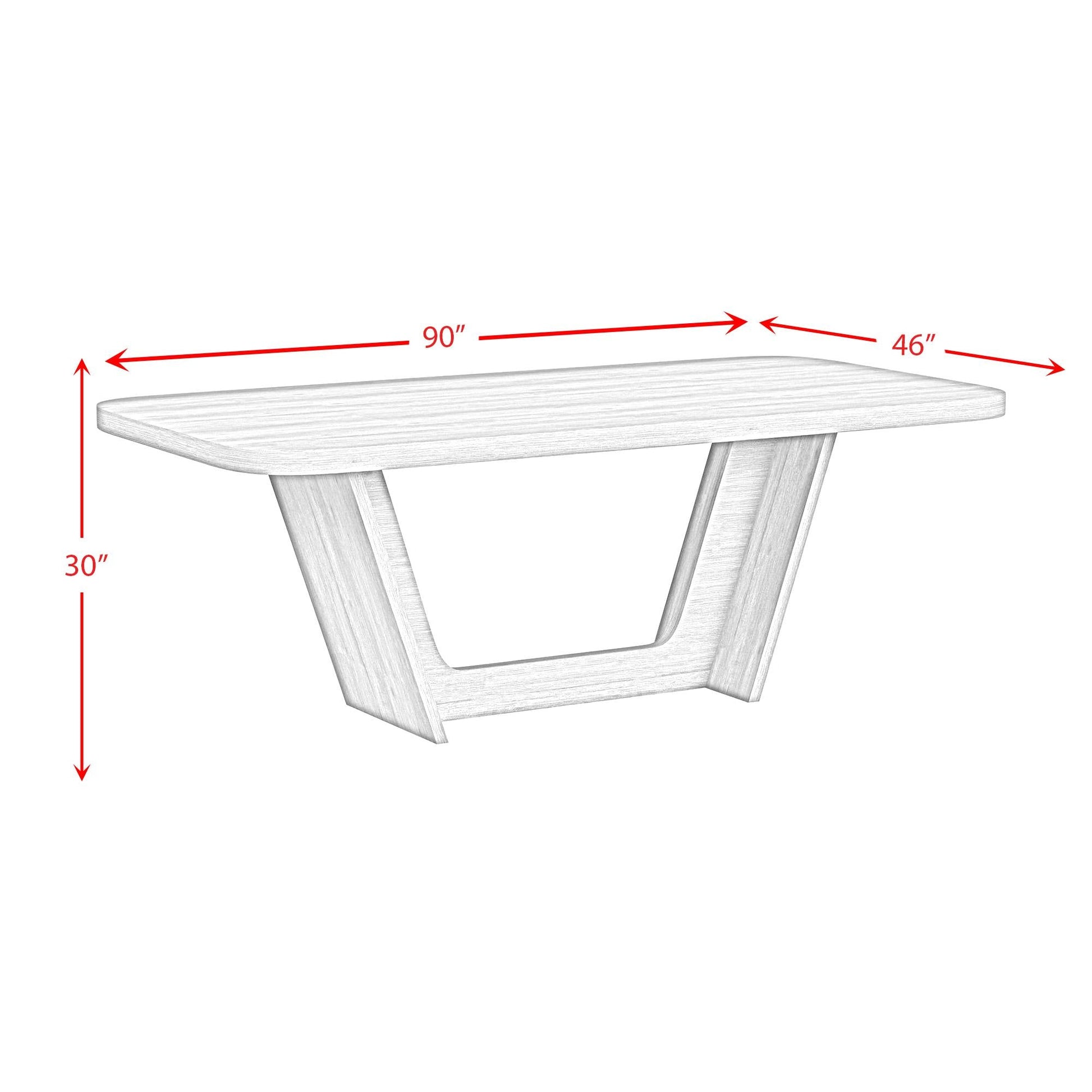 Elements International Ridgemont D - 14440 - 8W - DT Rectangular Dining Table - American Furniture of Slidell