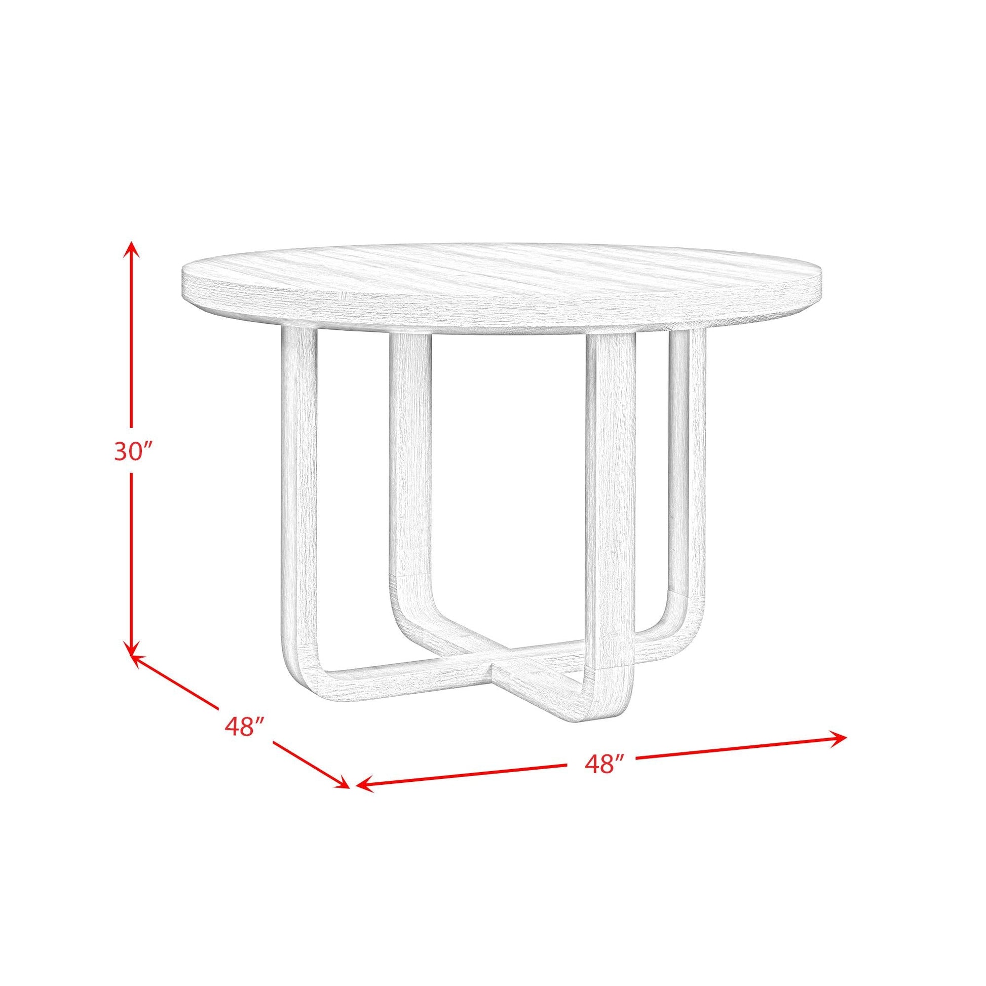 Elements International Ridgemont D - 14440 - 8W - RDT Round Dining Table - American Furniture of Slidell