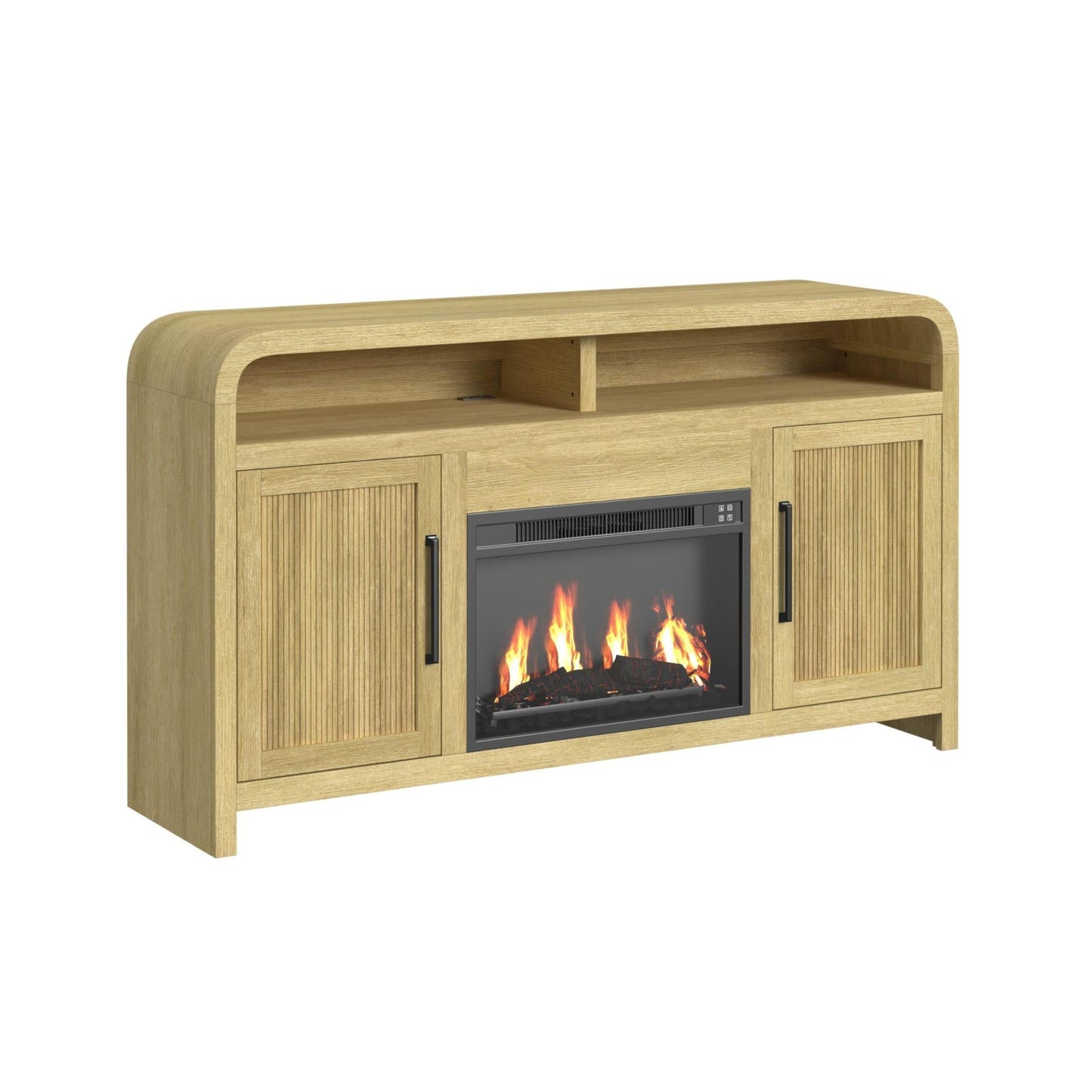 Elements International Ridgemont LA - 14440 - 6 - FP Complete 60" Fireplace Cabinet - American Furniture of Slidell